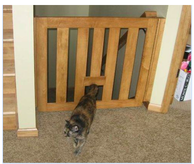 stair gate with cat door
